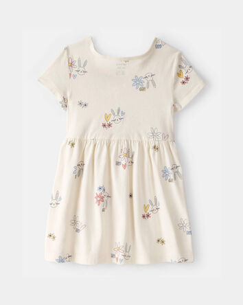 Toddler Girl Easter Bunny Short-Sleeve Dress - Cream, 