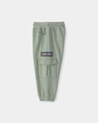 Baby Boy 'Camp Dino' French Terry Cargo Joggers - Green, image 3 of 5 slides