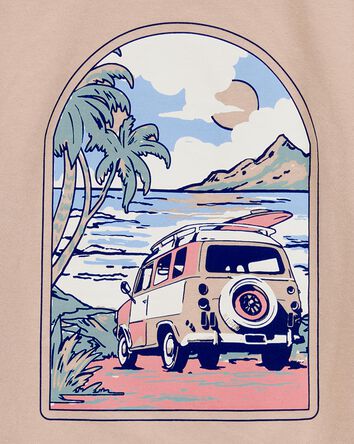 Kid Beach-Print Short-Sleeve Graphic Tee, 