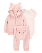Baby 3-Piece Bunny Little Cardigan Set, image 1 of 5 slides
