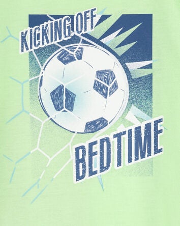 Kid 2-Piece Soccer Print Loose Fit Pyjamas, 