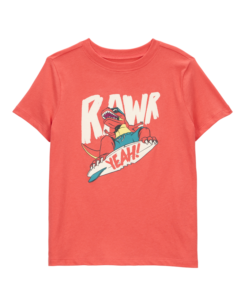 Kid Dinosaur Skateboard Graphic Tee, image 1 of 3 slides