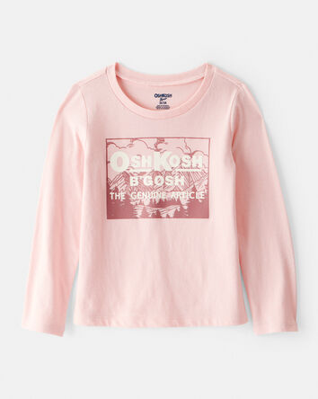 Tout-petit fille - T-shirt à manches longues avec logo – Rose, 