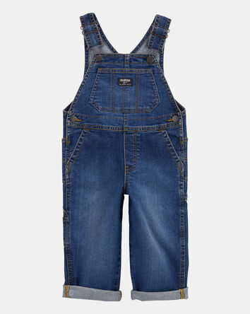 Toddler Stretch Denim Overalls - Dark Wash, 