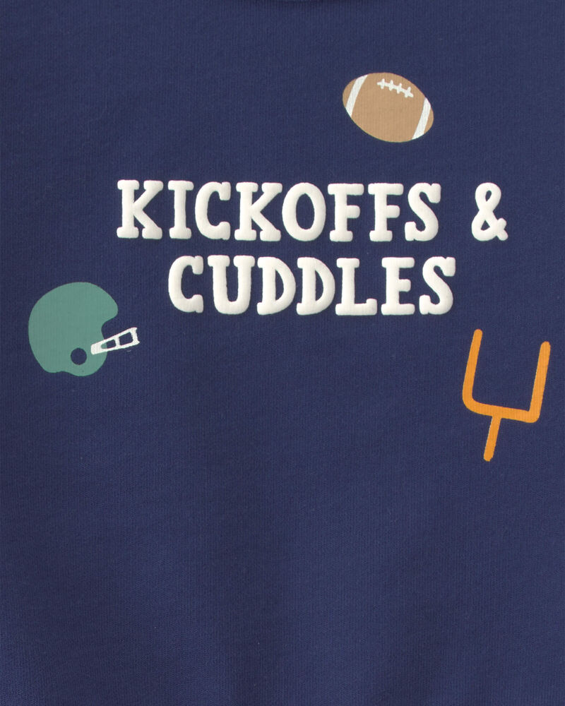 Baby Boy 2-Piece Football French Terry Pullover & Pant Set - Navy Blue, image 4 of 6 slides