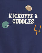 Baby Boy 2-Piece Football French Terry Pullover & Pant Set - Navy Blue, image 4 of 6 slides