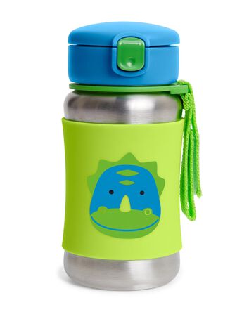 Zoo Stainless Steel Little Kid Straw Bottle, 