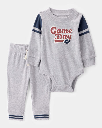 Bébé Ensemble 2 pièces cache-couche à manches longues Game day et pantalon, 