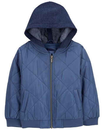 Kid Quilted Fleece Lined Jacket, 