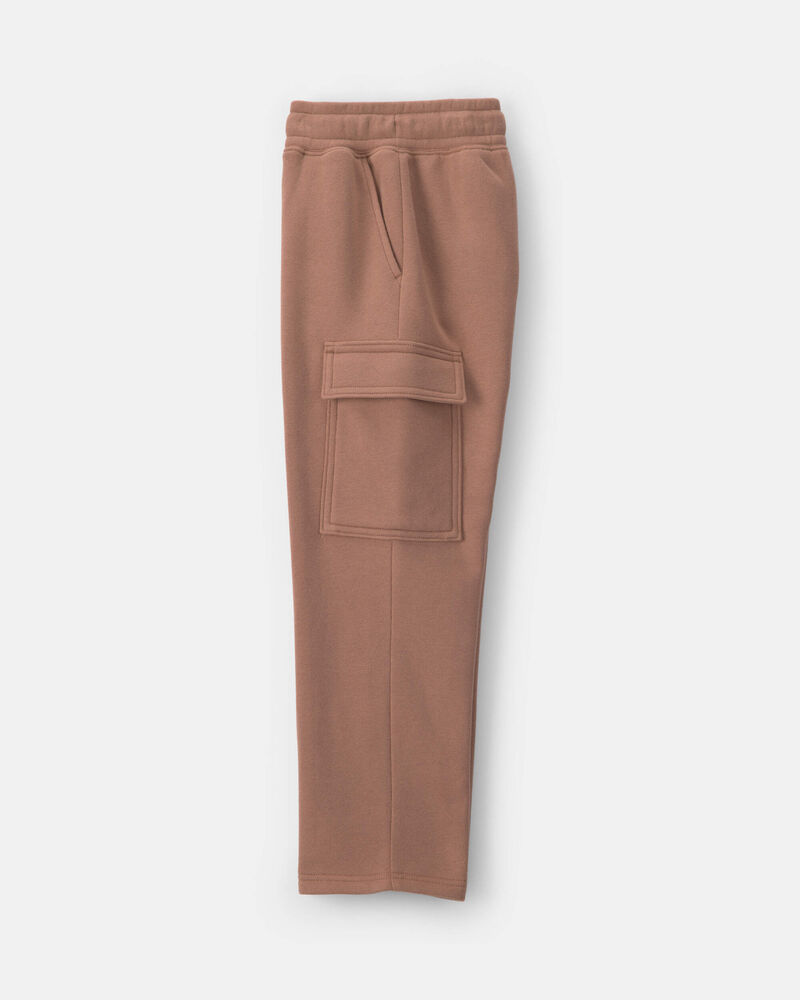 Boys Fleece Cargo Pants - Tan, image 4 of 6 slides