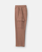Boys Fleece Cargo Pants - Tan, image 4 of 6 slides