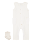 Baby 2-Piece Jumpsuit & Sock Set, image 1 of 5 slides