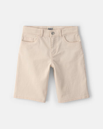 Filles - Short ample en serg&eacute; - Cr&egrave;me, 