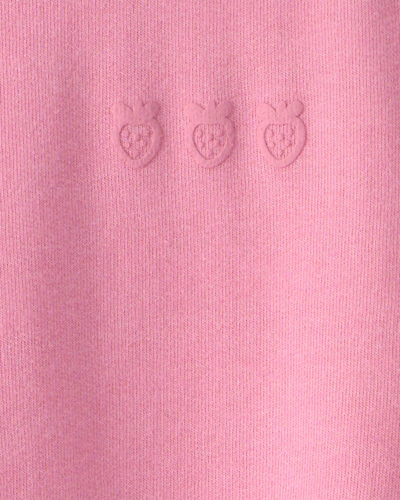 Toddler Girl Strawberry French Terry Pullover Sweatshirt - Pink, image 4 of 5 slides