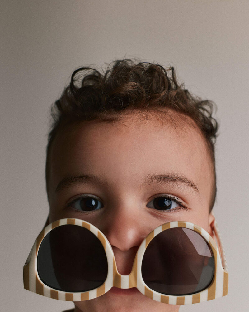 Toddler Stripe Sunglasses - Cream/Beige, image 5 of 6 slides