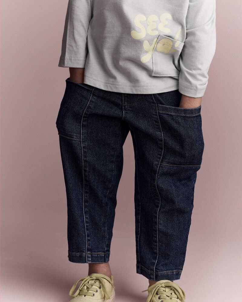 Tout-petit - Pantalon &agrave; poches en denim - Bleu, image 5 sur 7 diapositives
