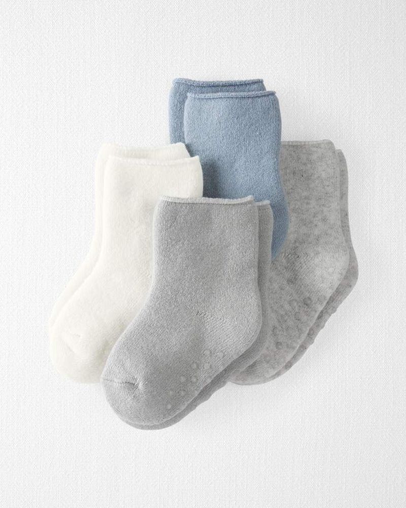 B&eacute;b&eacute; - 4 paires de chaussettes antid&eacute;rapantes, image 1 sur 2 diapositives