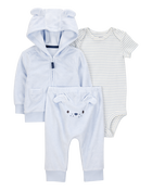 Baby 3-Piece Dog Little Cardigan Set, image 1 of 5 slides