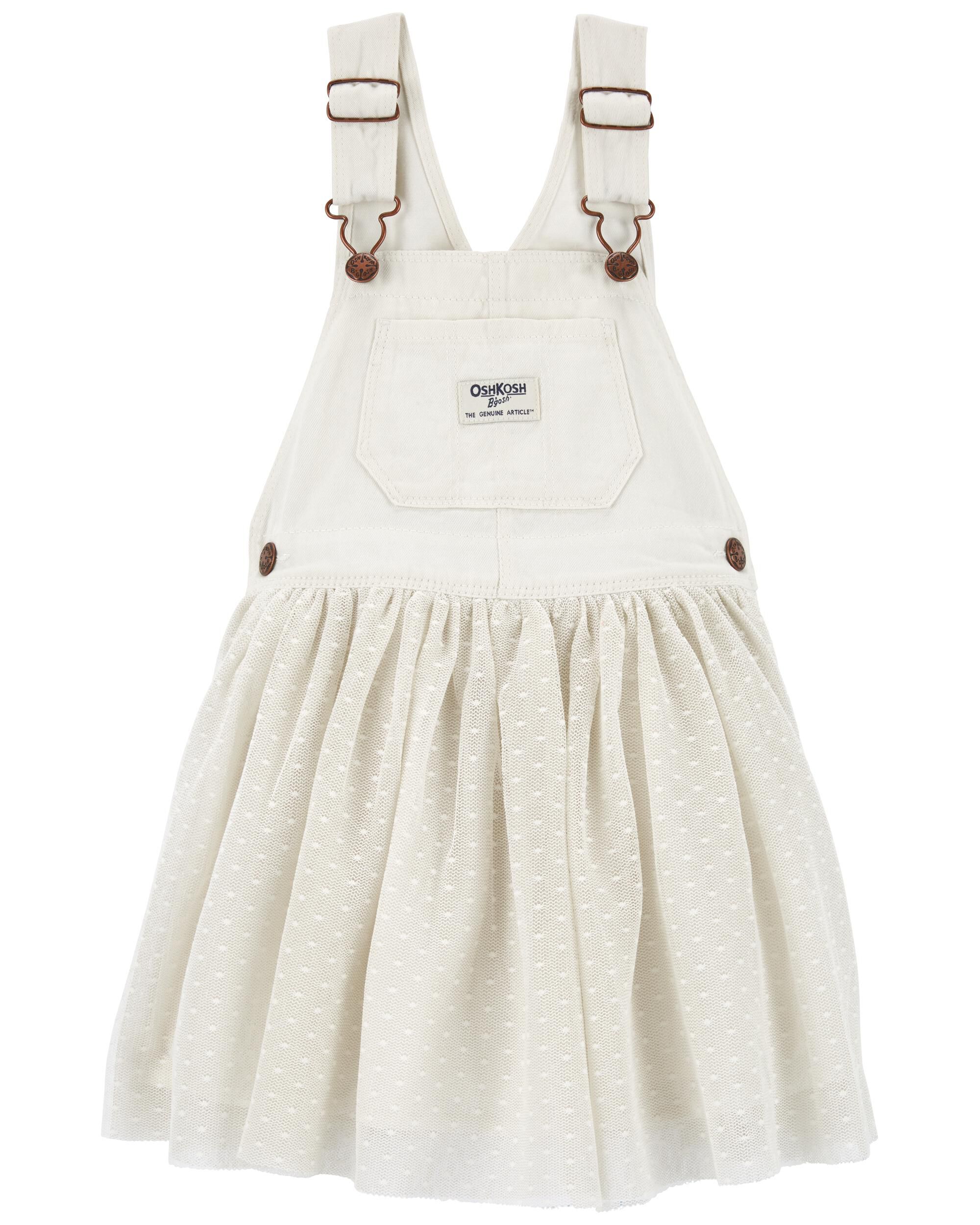 Baby Girls Baby Sparkly Tulle Denim Jumper Dress 12M OshKosh Bgosh