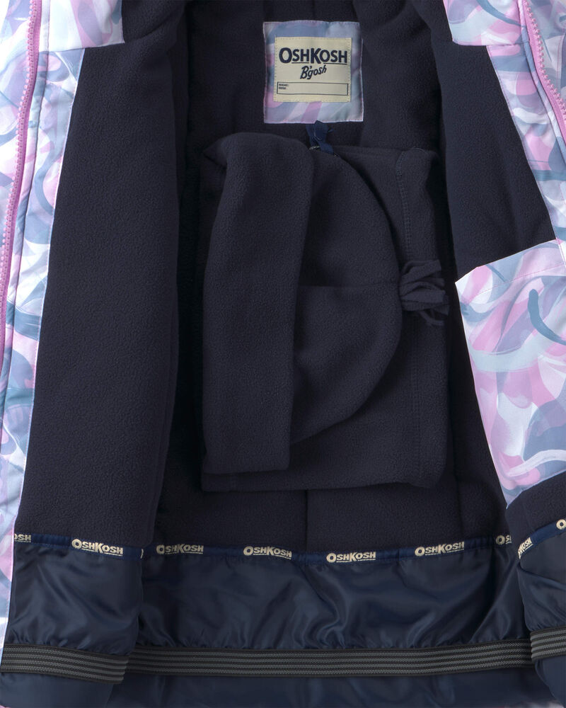 Girls  2 Piece Snowsuit With Chest Pocket- Lavender, image 5 of 13 slides