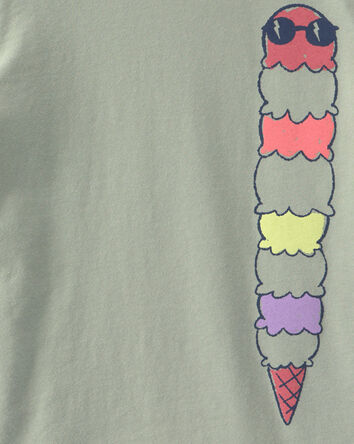 Toddler Ice Cream Chill Graphic Tee - Green, 