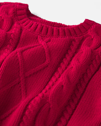 Baby Organic Cotton Cable Knit Sweater, 