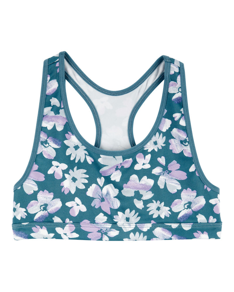 Kid Floral Sports Bra, image 1 of 4 slides