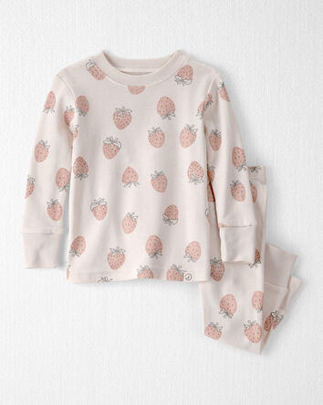 Baby Girl 2-Piece Organic Cotton Pyjama in Strawberry-Print, 