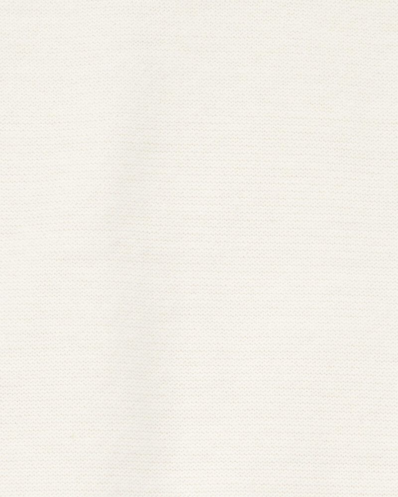 Toddler Solid Short-Sleeve Sweater - Cream, image 2 of 3 slides