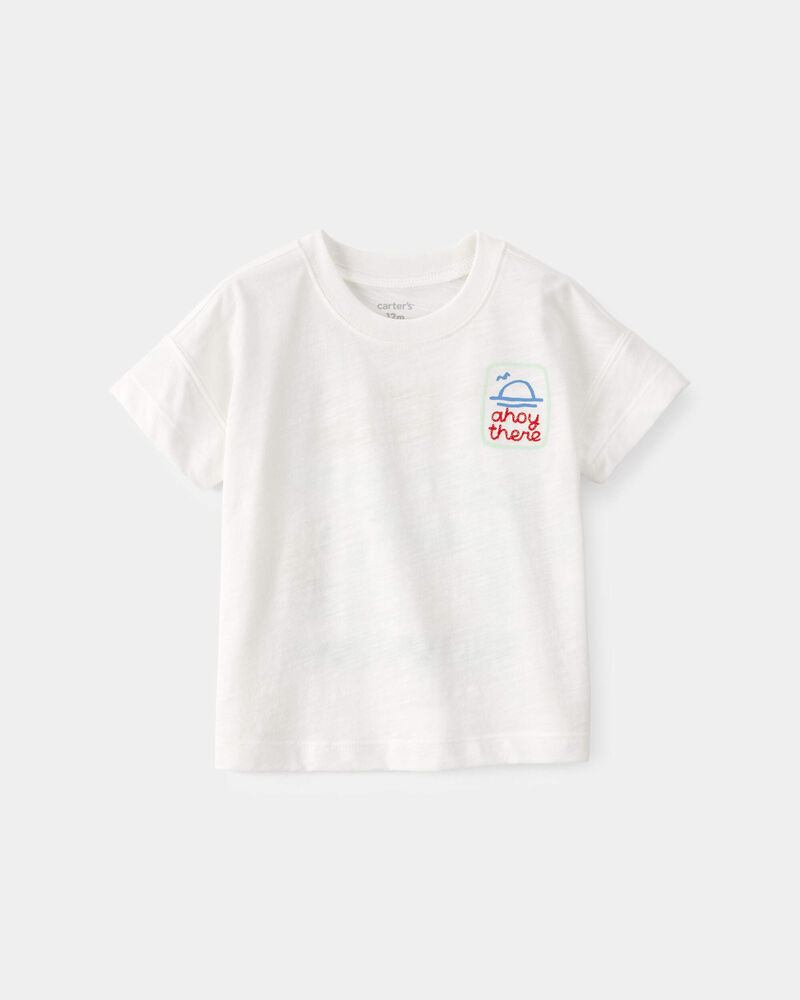 Baby 'Ahoy There' Graphic Tee - White, image 1 of 6 slides