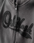 Boys OshKosh Logo Zip Jacket - Black, image 2 of 4 slides