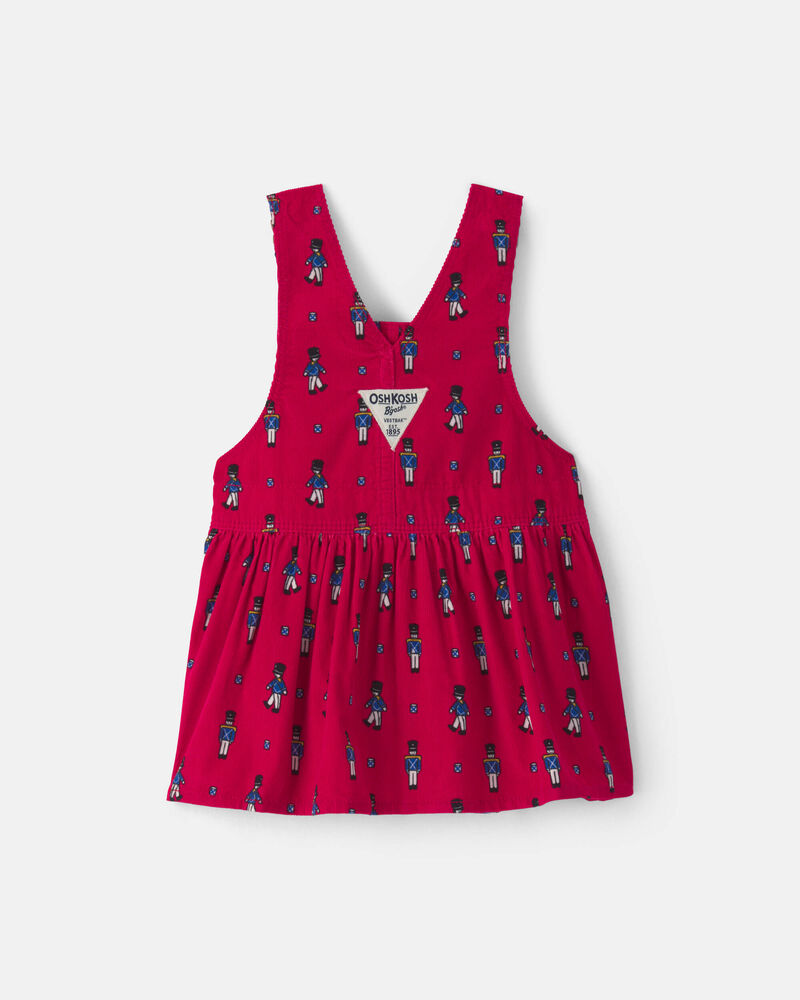Baby Girl Nutcracker Corduroy Skirtall - Red, image 2 of 4 slides