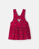 Baby Girl Nutcracker Corduroy Skirtall - Red, image 2 of 4 slides