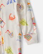 Baby Beach PurelySoft&trade; 2-Way Zip Sleeper - Cream, image 3 of 9 slides