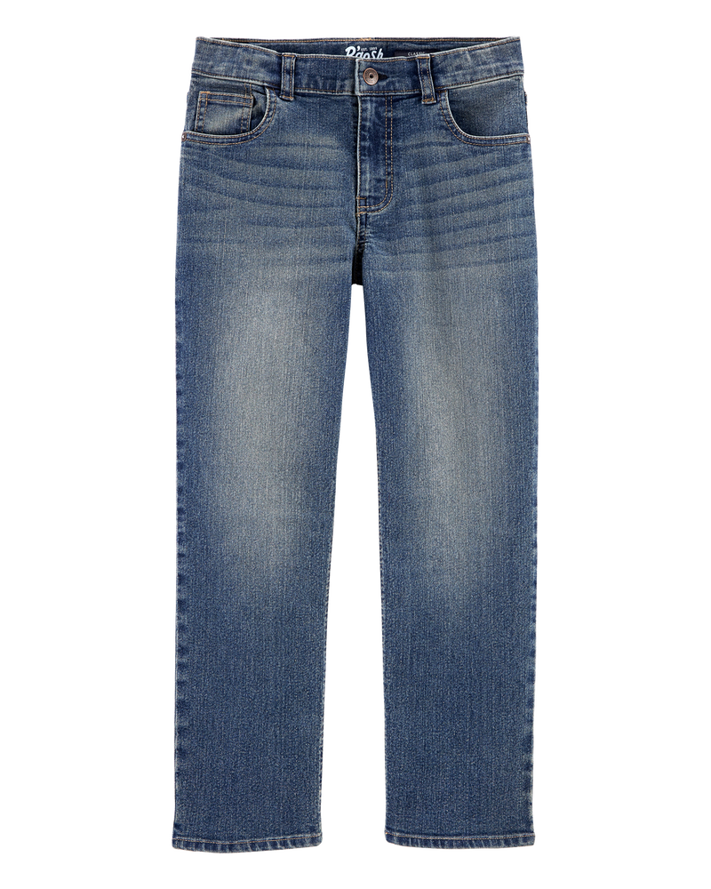 Boys Medium Faded Wash Classic Jeans, image 1 of 7 slides