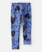 Kid Heart Pull-On Stretch Cozy Leggings - Blue, image 3 of 5 slides