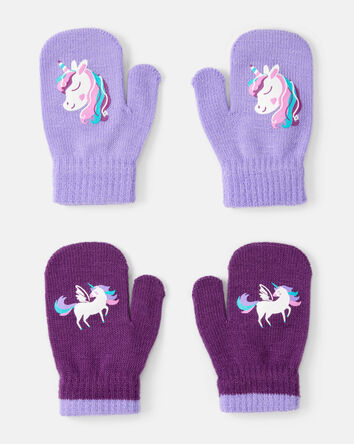 Toddler Girl Kombi 2-Pack Knit Mittens, 