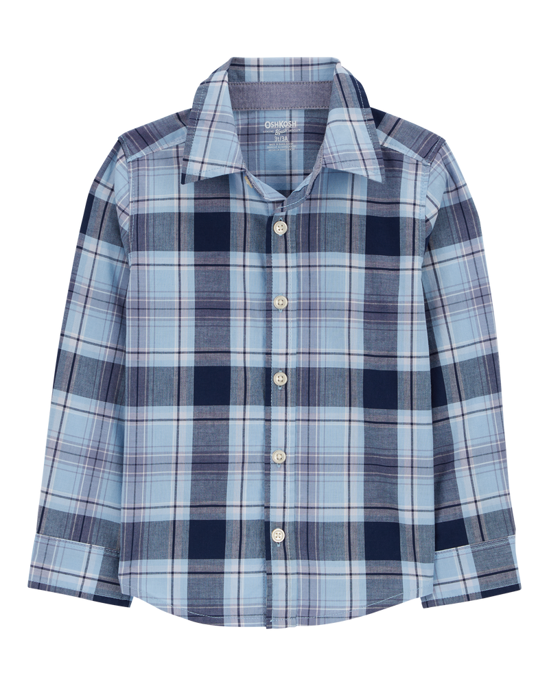 Toddler Plaid Button-Front Shirt, image 2 of 4 slides
