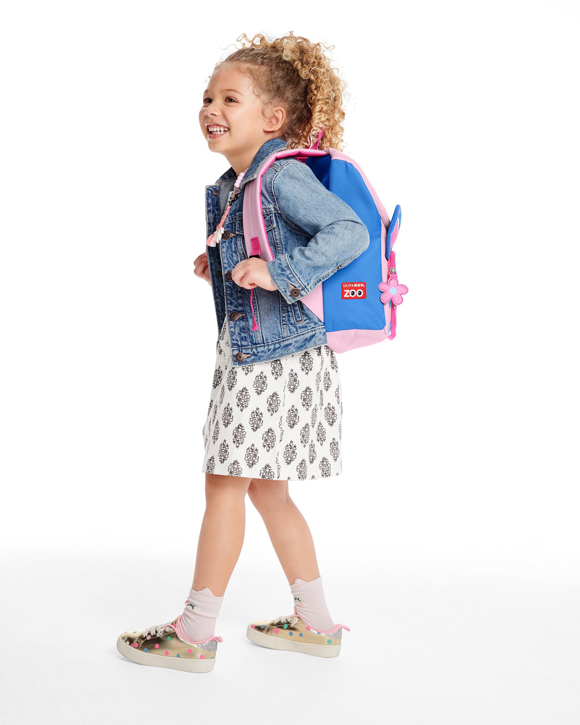 Kid with big backpack clearance