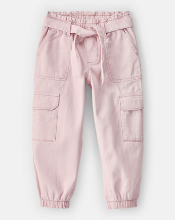 Tout-petit fille - Pantalon de jogging cargo en coton – Rose, 