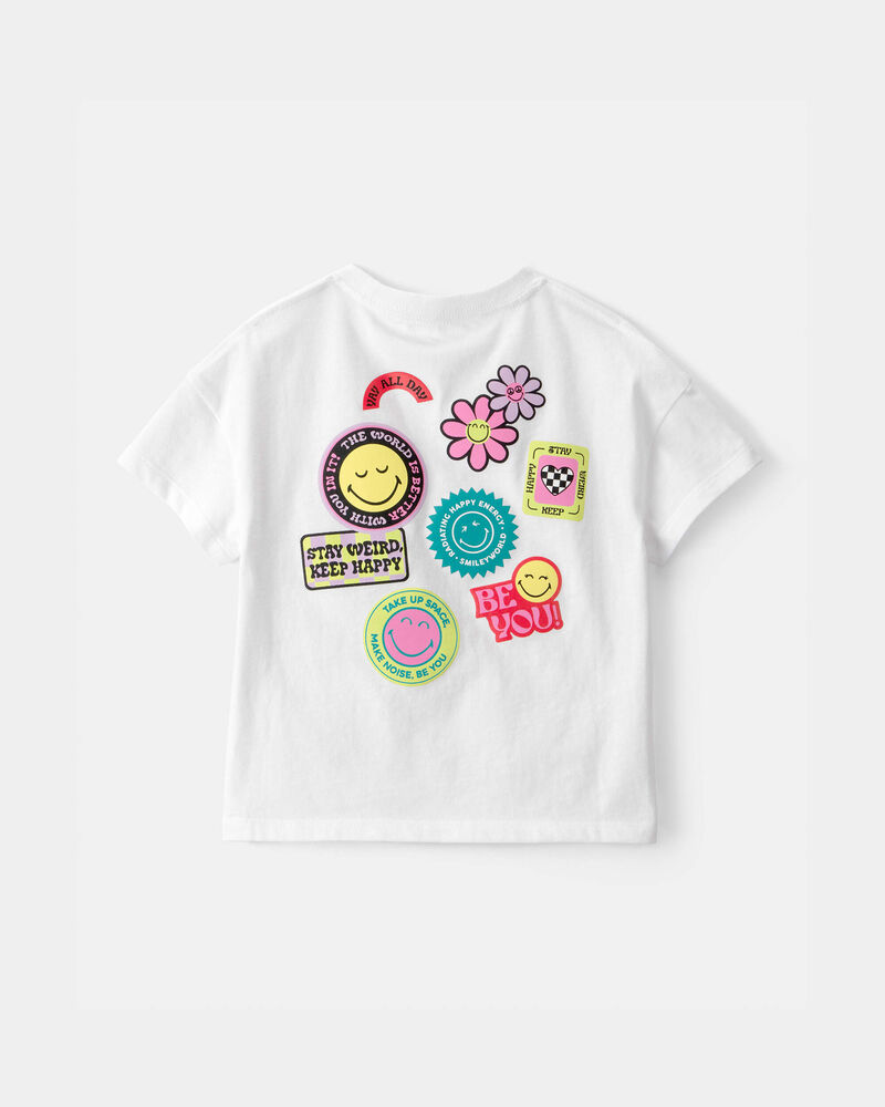 Toddler Girl Smileyworld Graphic Tee - White, image 2 of 4 slides
