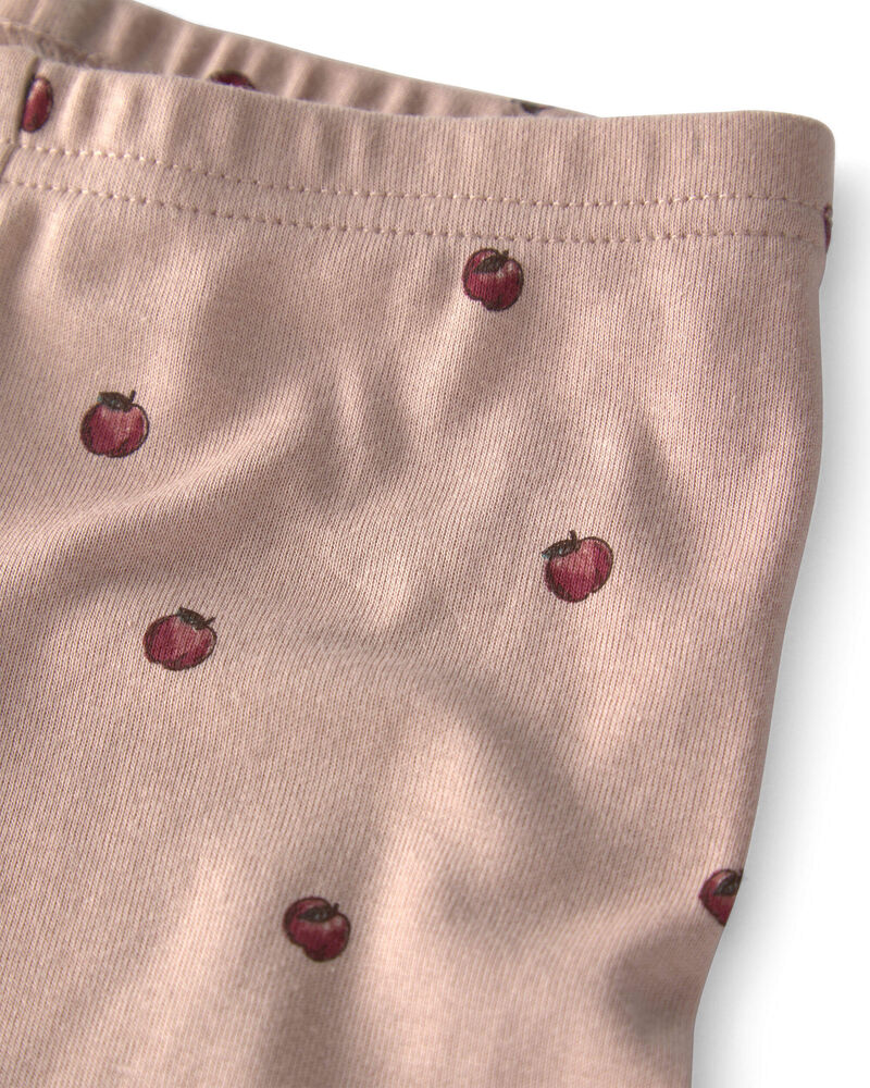 Toddler Girl 2-Piece Organic Cotton Pajamas in Apples, image 2 of 4 slides