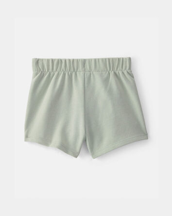 Baby Girl French Terry Shorts - Green, 
