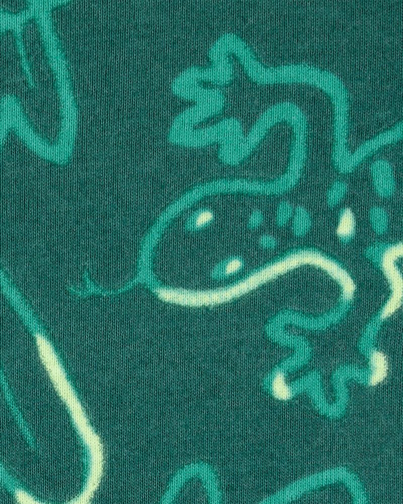 Toddler 4-Piece Lizard Cotton Blend Pyjamas, image 2 of 4 slides