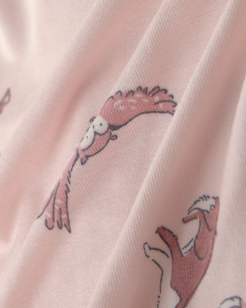 B&eacute;b&eacute; fille - Emballage 2 cache-couches manches longues PurelySoft🅪 &agrave; motif Woodland - Rose, image 3 sur 5 diapositives