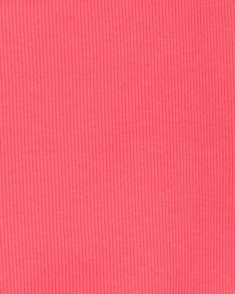 Toddler 2-Piece Ribbed Tank & Floral Pull-On Skort Set - Pink, image 3 of 4 slides