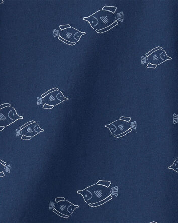 B&eacute;b&eacute; gar&ccedil;on - T-shirt &agrave; motif poissons - Bleu, 