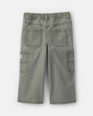 Toddler Boy Splatter Paint Wide-Leg Carpenter Pants - Green, 