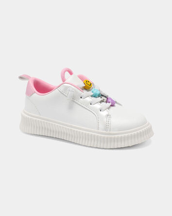 Toddler Girl Charm Casual Shoes - White/Pink, 