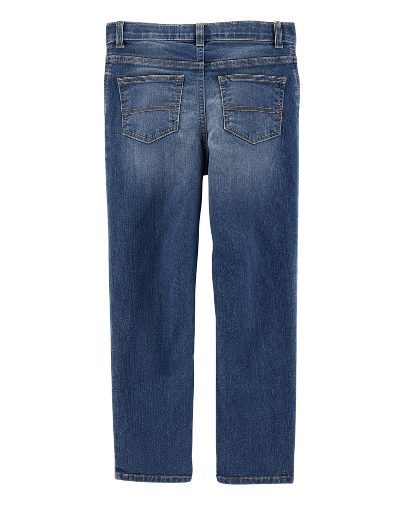 Enfant Jeans droit - d&eacute;lavage bleu ancre fonc&eacute;, image 2 sur 4 diapositives